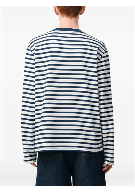 t-shirt mariniere ls blu e bianca AMI PARIS | UTS375.JE0210A044